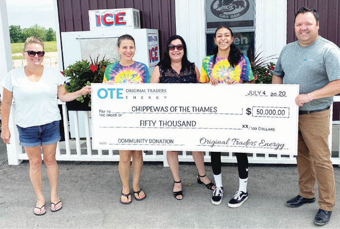 OTE Donates to Chippewas of the Thames